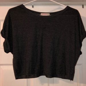 Grey cropped tee, very comfy & casual